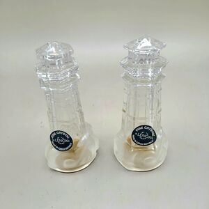 Lenox Fine Crystal Lighthouse Salt & Pepper Shakers